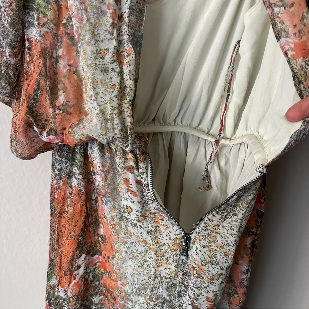 Alice + Olivia Floral Maxi Silk Dress XS Wedding Spring Bridal - Picture 10 of 15